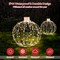 Gold Iron Christmas Light Spheres with 360 LED Beads, Hooks, Rings and Stakes